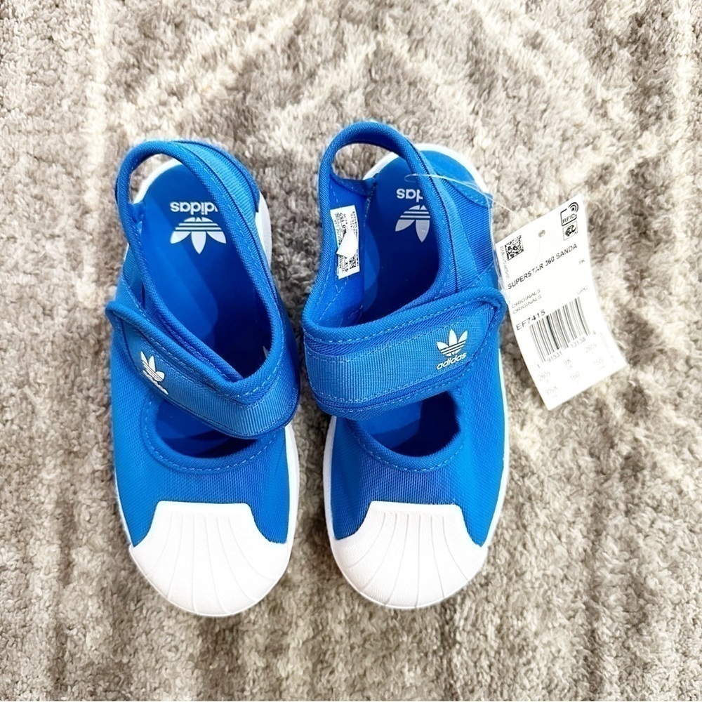NWT Adidas Originals Superstar 360 Easy On Sandals Blue - Picture 2 of 3